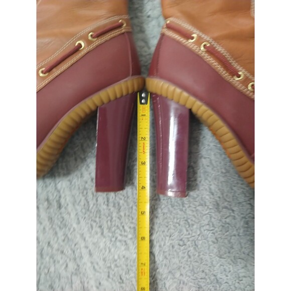 Michael Kors Leather Heeled Boots Size 8 Y2K Vintage - Picture 5 of 13